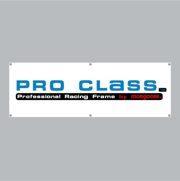 Mongoose - PRO CLASS White Banner - old school bmx - Bmx Products AU