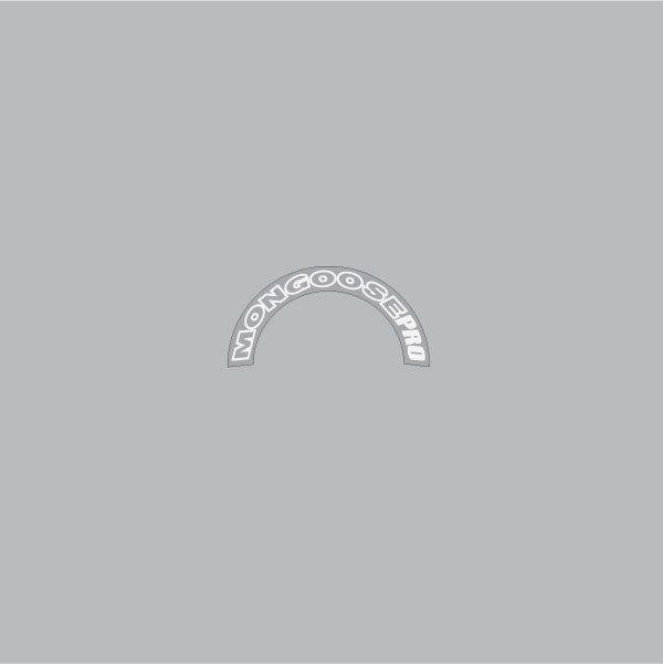 Mongoose PRO - Mid school Stem cap and threadless cap decals WHITE decal - old school bmx - Bmx Products AU