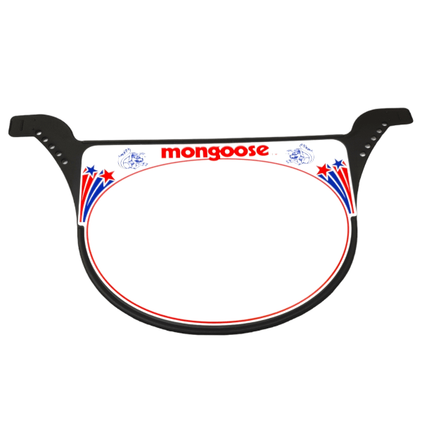 Mongoose race plate BLACK - Old School BMX - Bmx Products AU