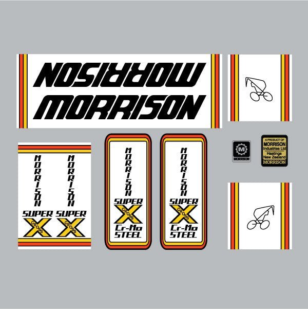 Morrison - Super Cross decal set - old school bmx - Bmx Products AU