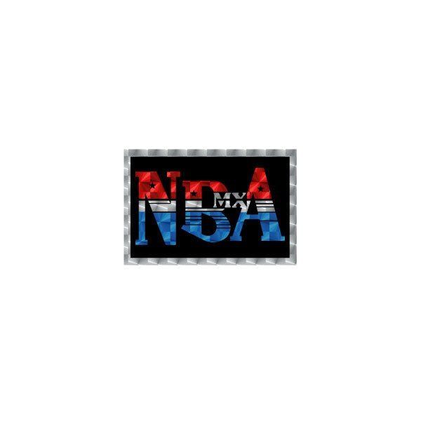 NBA - MX Black, Red & Blue PRISM plate decal - old school bmx - Bmx Products AU