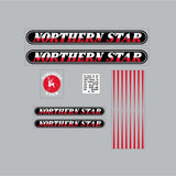 Northern Star - Decal set for Chrome frame - old school bmx - Bmx Products AU