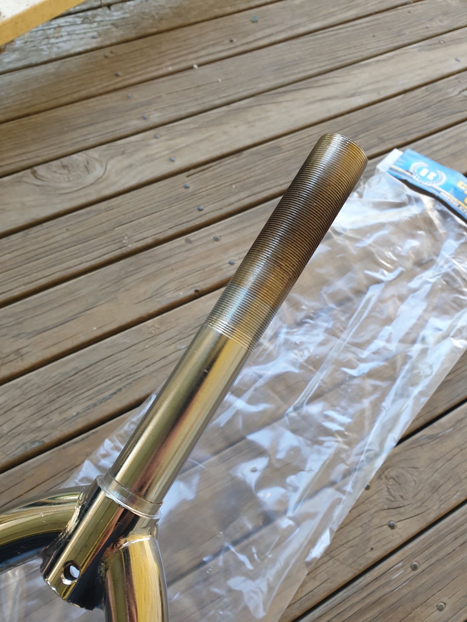 NOS - 26" bmx CHROME forks WITH 1" THREAD STEER - old school bmx - Bmx Products AU