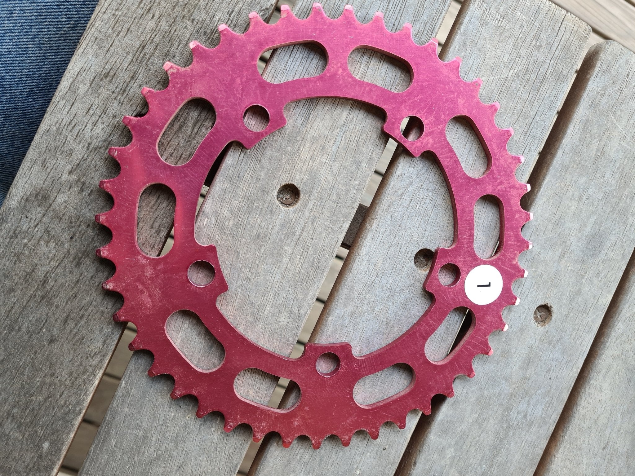 NOS - 44T Chainwheel in Red (1) - Bmx Products AU