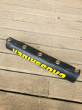NOS - Crossrider - Black FRAME pad with yellow lettering - old school bmx - Bmx Products AU