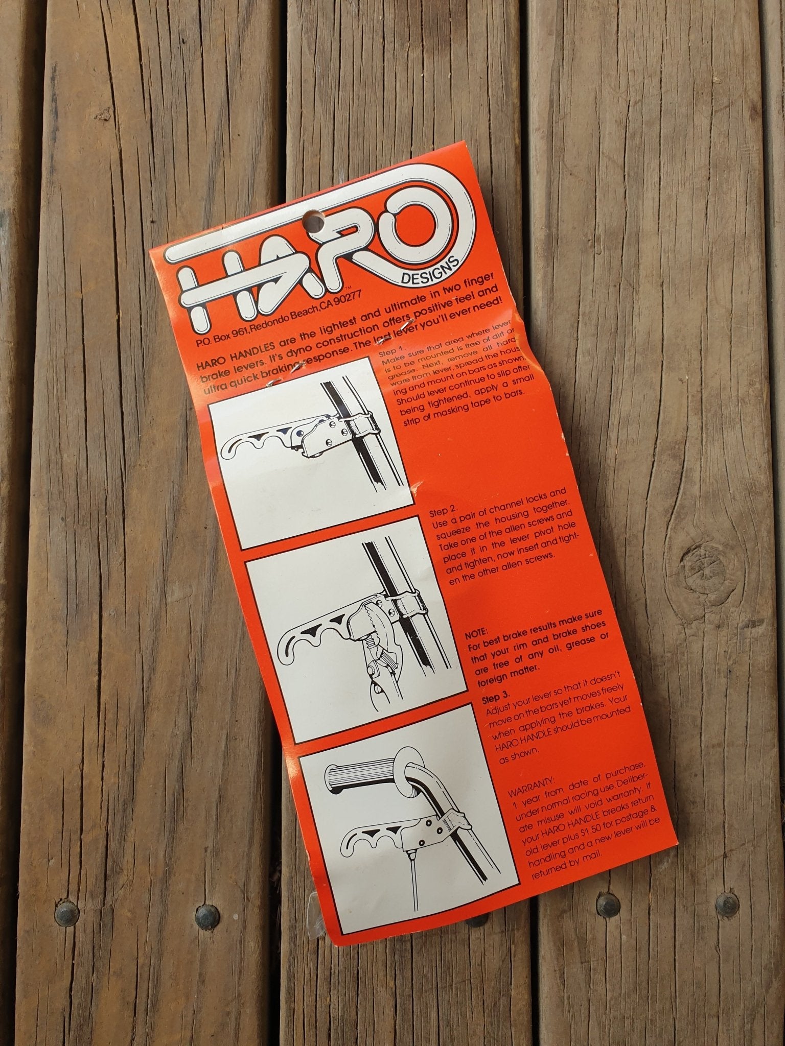 NOS - HARO Genuine 80's YELLOW brake lever - old school bmx - Bmx Products AU