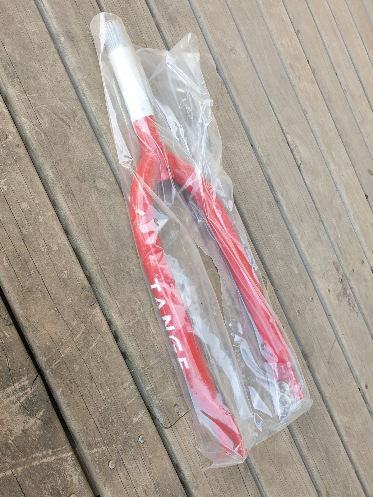 NOS - Red 20" TANGE TX1200 Pinched end forks - old school bmx - Bmx Products AU