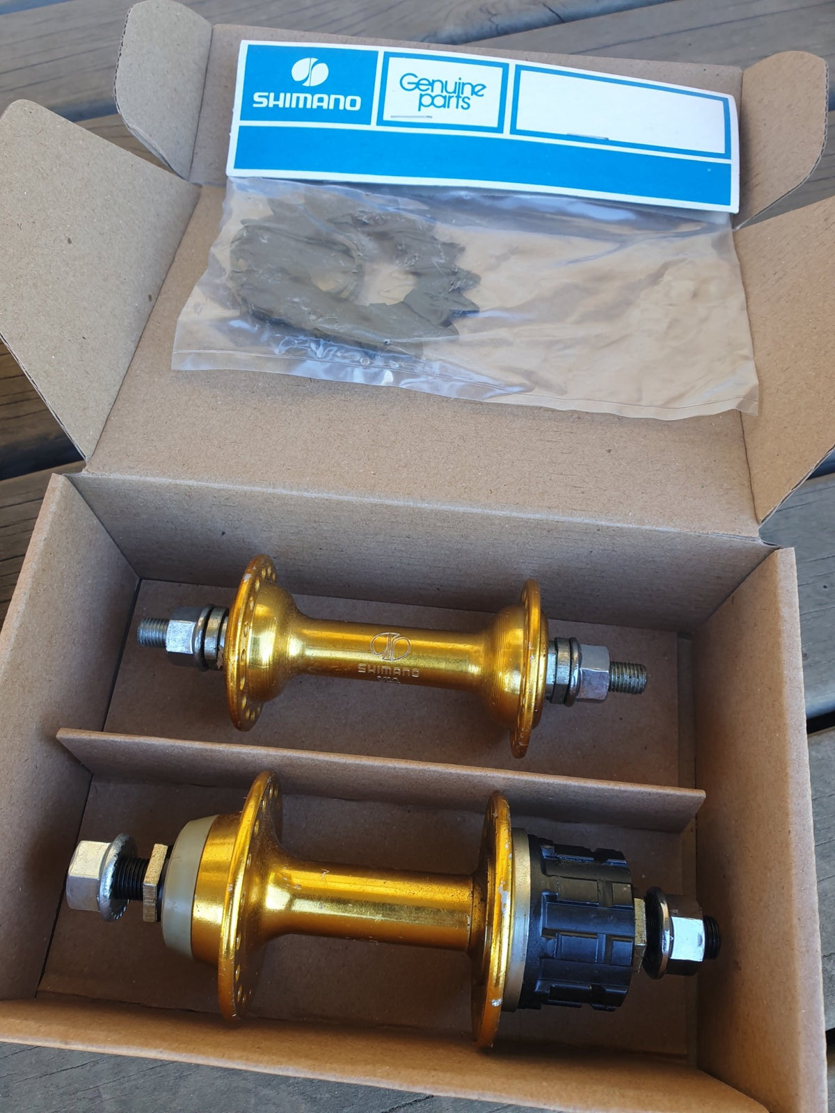 NOS - Shimano - DX hub set - GOLD - 36H - old school bmx - Bmx Products AU