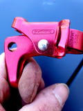 NOS - Shimano Genuine 80's RED Pre - bent Tourney LEFT brake lever - old school bmx - Bmx Products AU