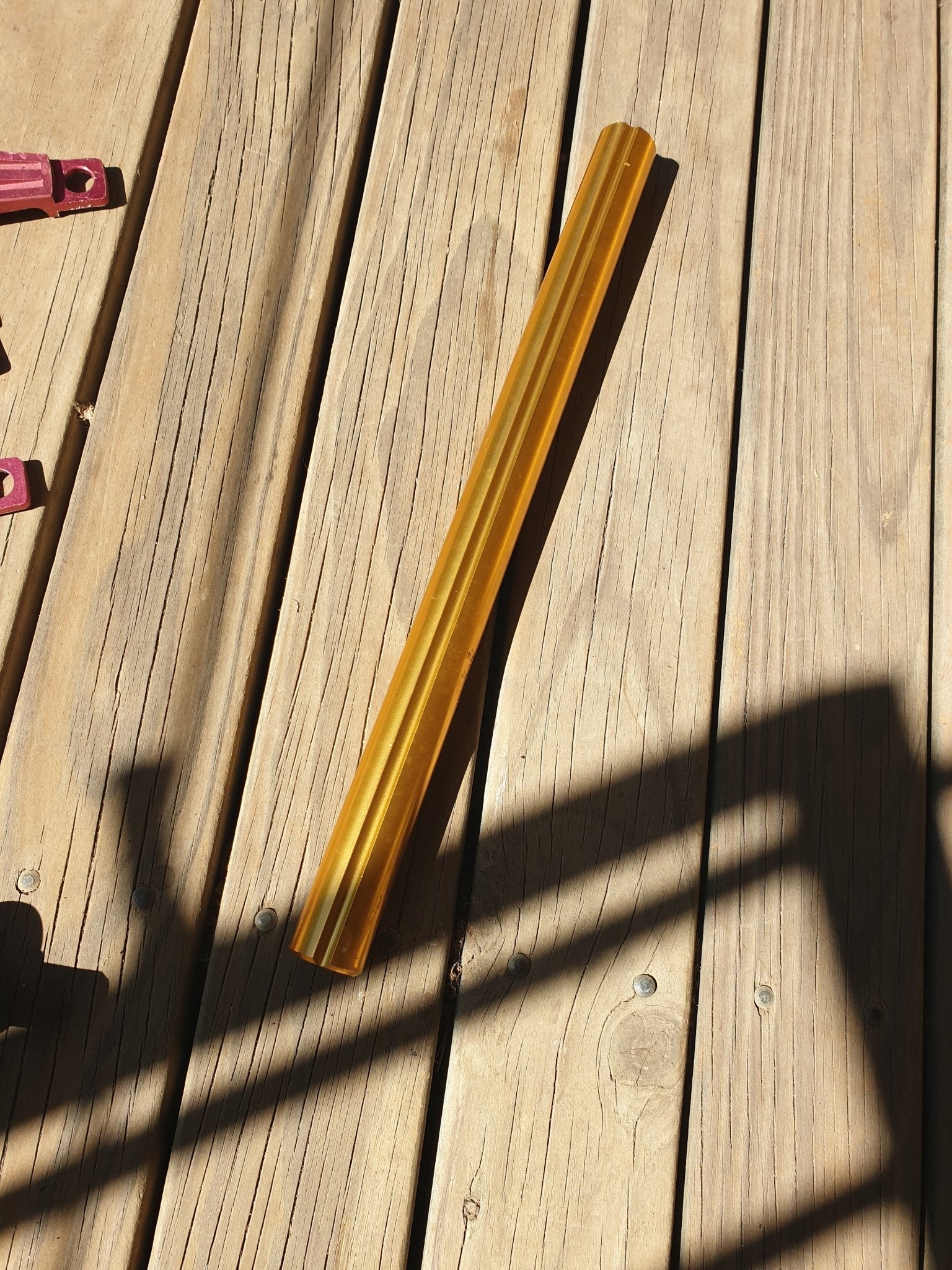 NOS - SR - 2 sided Fluted 22.2 GOLD seat pole - old school bmx - Bmx Products AU