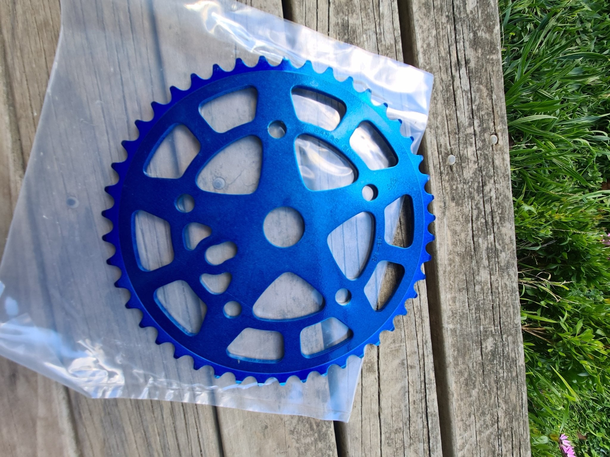 NOS - SR - 46T Chainwheel in Blue - Bmx Products AU