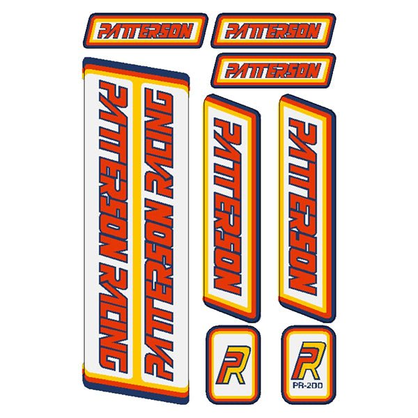 Patterson - PR200 decal set - Old school bmx - Bmx Products AU