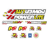 Powerlite - 1993 P51 Red decal set - old school bmx - Bmx Products AU