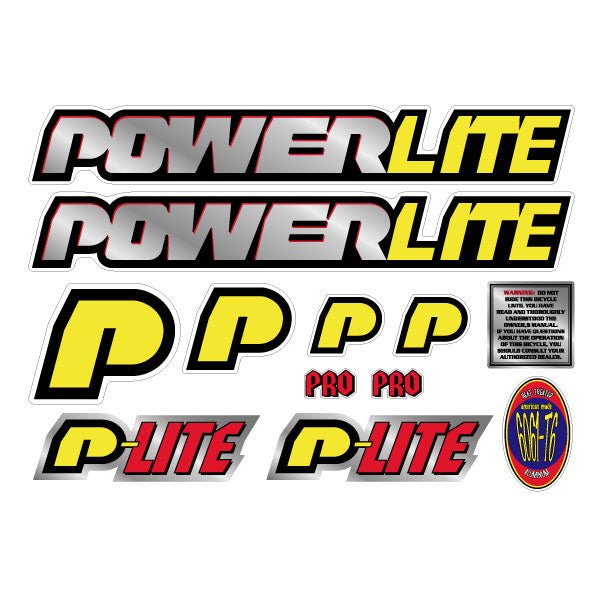 Powerlite - 1998 PRO decal set - Bmx Products AU