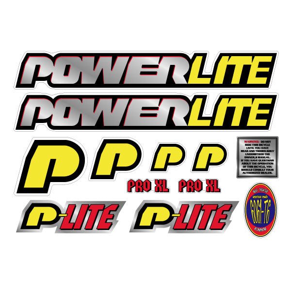 Powerlite - 1998 PRO XL decal set - Bmx Products AU