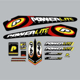 Powerlite - 2000 P40 WARHAWK decal set for Polished frame - old school bmx - Bmx Products AU
