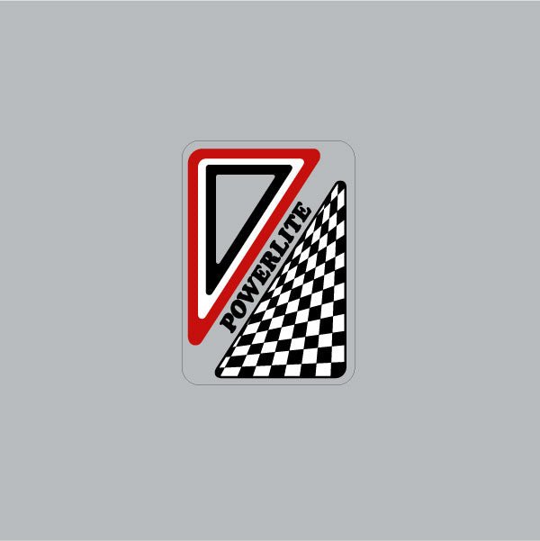 Powerlite - Early Headtube Clear decal - old school bmx - Bmx Products AU