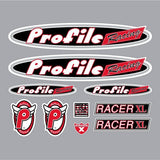 Profile - 1997 Racer XL - White decal set - old school bmx - Bmx Products AU