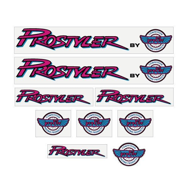Profile - Prostyler - CLEAR decal set - old school bmx - Bmx Products AU