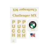 Puch - 79 Challenger MX - Gold on clear decal set - old school bmx - Bmx Products AU