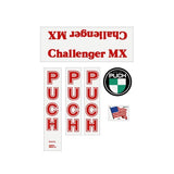 Puch - 79 Challenger MX - Red on clear decal set - old school bmx - Bmx Products AU
