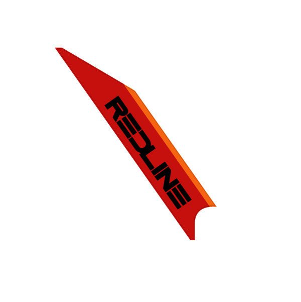 REDLINE - 1985 Forklifter Gen 1 plate side decal - Red Orange - Old School BMX - Bmx Products AU