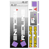 Redline - 1985 RL20 for Hazard Yellow frame Decal set - Old school bmx - Bmx Products AU