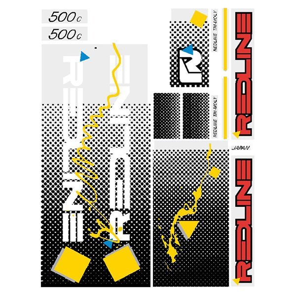 Redline - 1986 500C for red frame Decal set - Old school bmx - Bmx Products AU