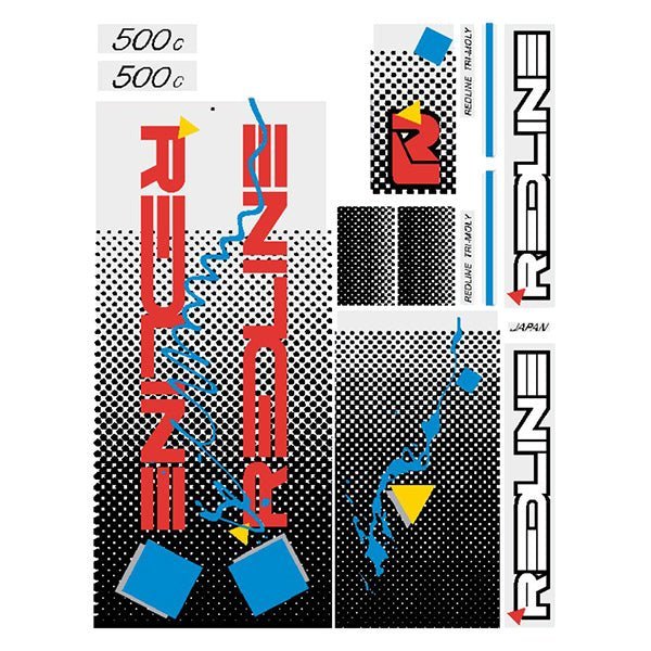 Redline - 1986 500C for white frame Decal set - Old school bmx - Bmx Products AU