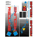 Redline - 1986 600CXL for chrome frame Decal set - Old school bmx - Bmx Products AU