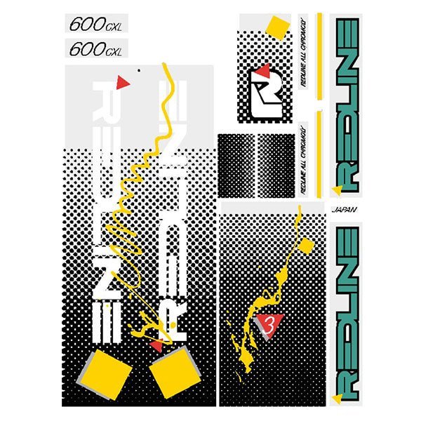 Redline - 1986 600CXL for teal frame Decal set - Old school bmx - Bmx Products AU