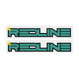 Redline - 1986 Fork decals - Teal Yellow - Old school bmx - Bmx Products AU