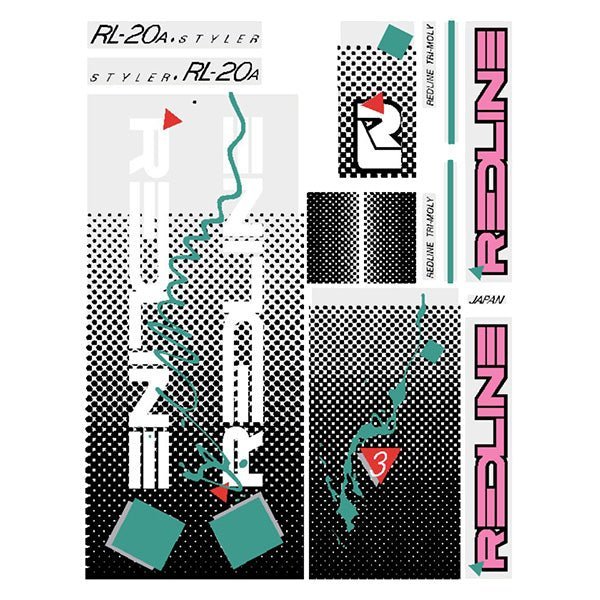 Redline - 1986 RL20A for radberry pink frame Decal set - Old school bmx - Bmx Products AU