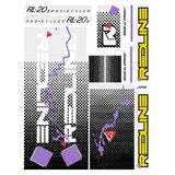 Redline - 1986 RL20II for Hazard yellow frame Decal set - Old school bmx - Bmx Products AU