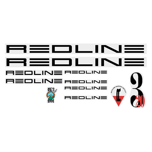 Redline - 1991 - 320 - Decal set for white frame - Old school bmx - Bmx Products AU