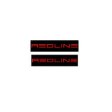 Redline - 1991 Hubs - Black and Red decal set - Old school bmx - Bmx Products AU