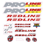 Redline - 1994 - PROLINE - For Black frame Decal set - Old school bmx - Bmx Products AU