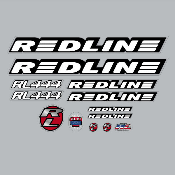 Redline - 1998 - RL444 for painted frames - Decal set - Old school bmx - Bmx Products AU