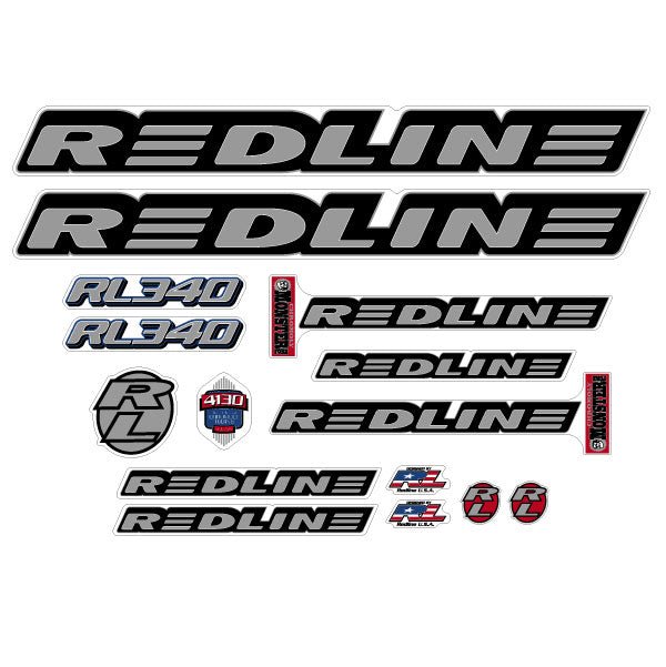 Redline - 1999 - RL340 for black frame - Decal set - Bmx Products AU