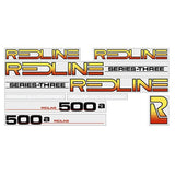 Redline - 500A - BLACK - Series 3 decal set - Old school bmx - Bmx Products AU
