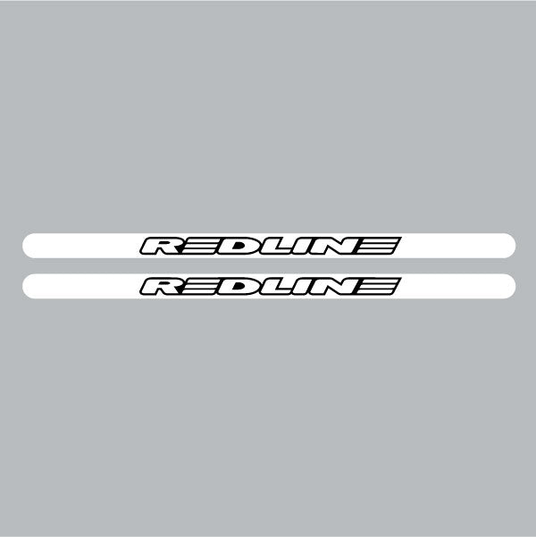 Redline - 90'S Flight crank decal set - WHITE - BLACK - Old school bmx - Bmx Products AU