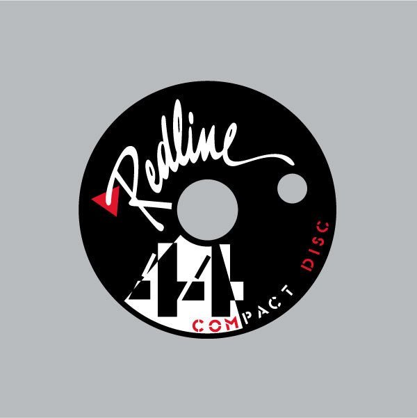 Redline - Compact Disc 80's BLACK chainwheel decal - Old school bmx - Bmx Products AU
