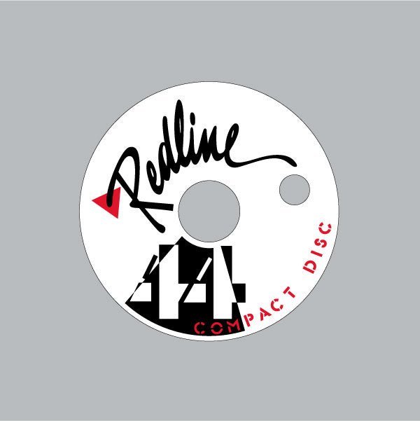 Redline - Compact Disc 80's WHITE chainwheel decal - Old school bmx - Bmx Products AU