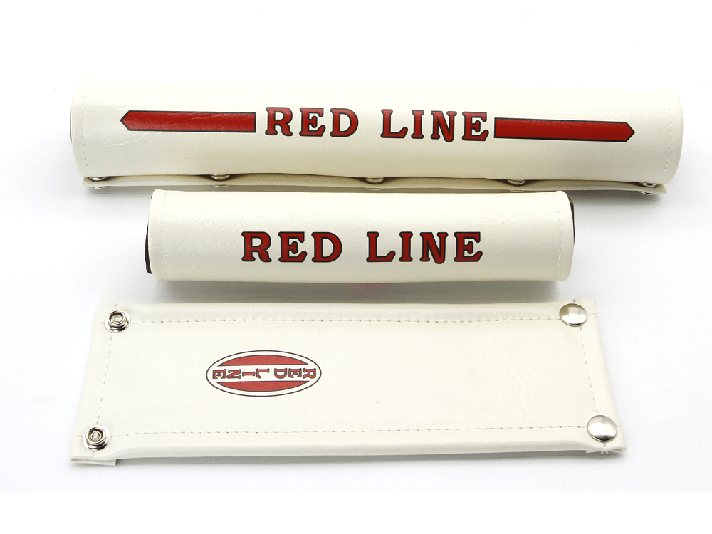 Redline - Gen 1 Straight bar vinyl pad set white - old school bmx - Bmx Products AU