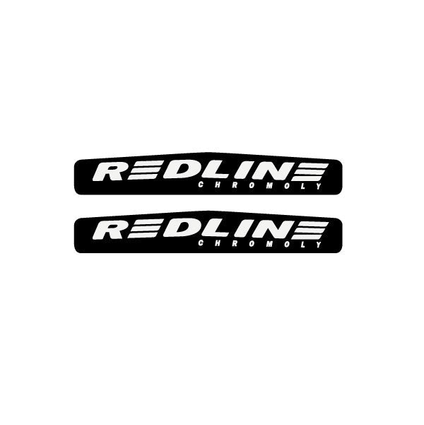 Redline - Monster crank decal set - Black with White - Bmx Products AU