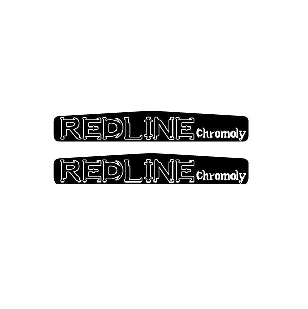 Redline - Monster "Cromo" crank decal set - Black with White - Bmx Products AU