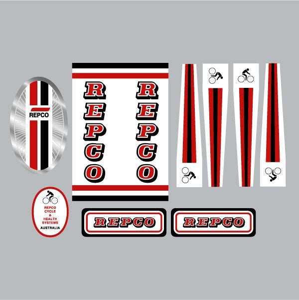 Repco - Monoshock 3D - decal set - Old school bmx - Bmx Products AU