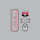 Repco - Monoshock "Lowercase font" decal set for black frame - Old school bmx - Bmx Products AU