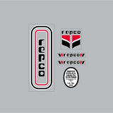 Repco - Monoshock "Lowercase font" decal set for White frame - Old school bmx - Bmx Products AU