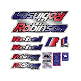 Robinson - 1992 REBEL decal set - on chrome - old school bmx - Bmx Products AU